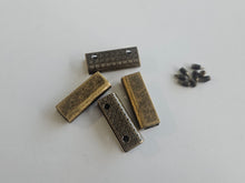 Load image into Gallery viewer, Strap Ends 1 Inch (25mm), 4mm Gap, Screw in - 4 / 20 pack
