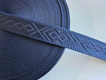 Load image into Gallery viewer, 1.5 Inch Diamonds and Knots Weave Webbing - Cotton/Polyester Blend
