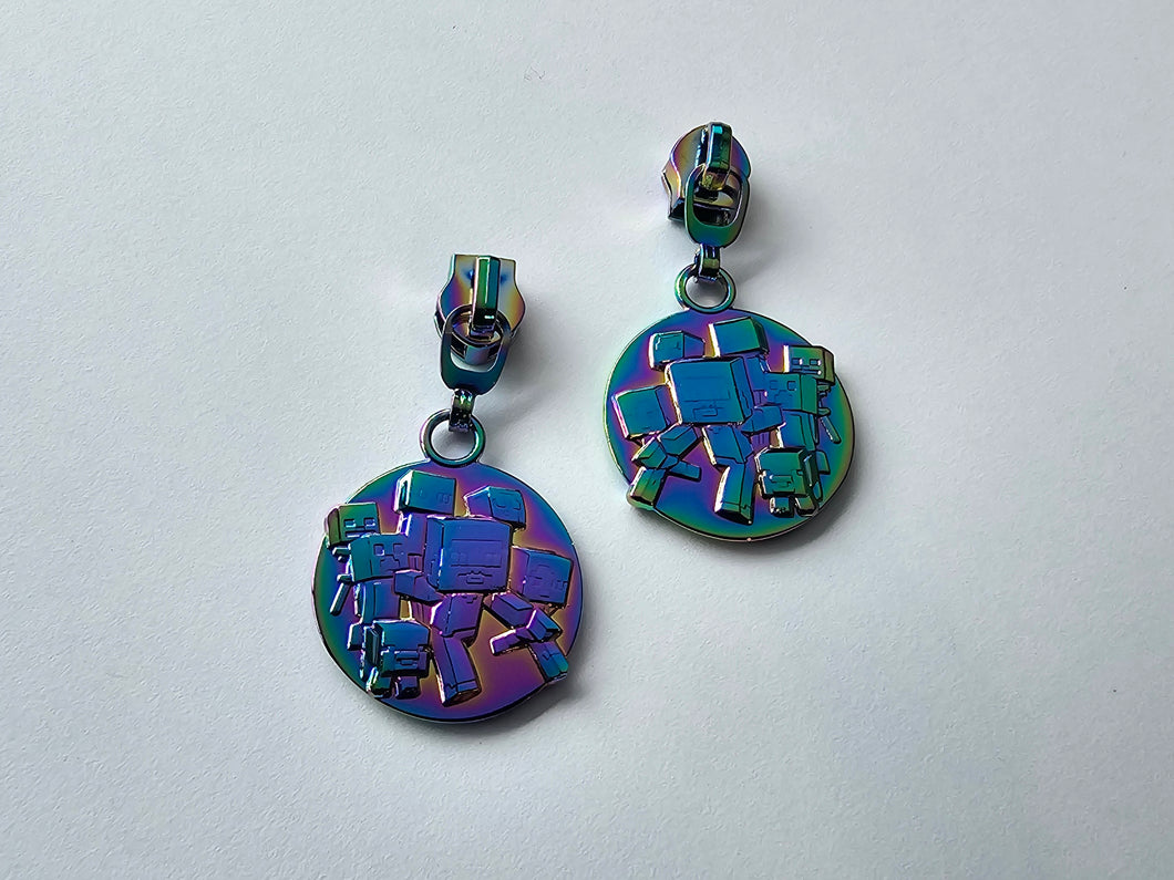 Block Craft Zipper Pull - No.5