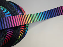 Load image into Gallery viewer, 1.5 Inch Webbing Striped Rainbow  - Polyester
