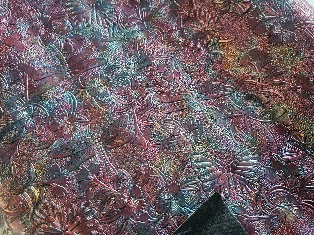 Dragonfly Embossed floral Vinyl