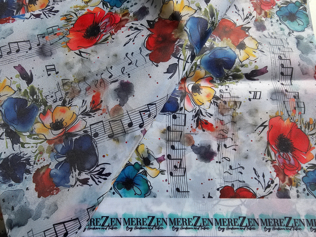Floral Notes Water Resistant Canvas - 420 Denier