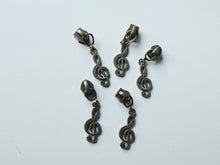 Load image into Gallery viewer, Treble Clef Zipper Pull - No.5
