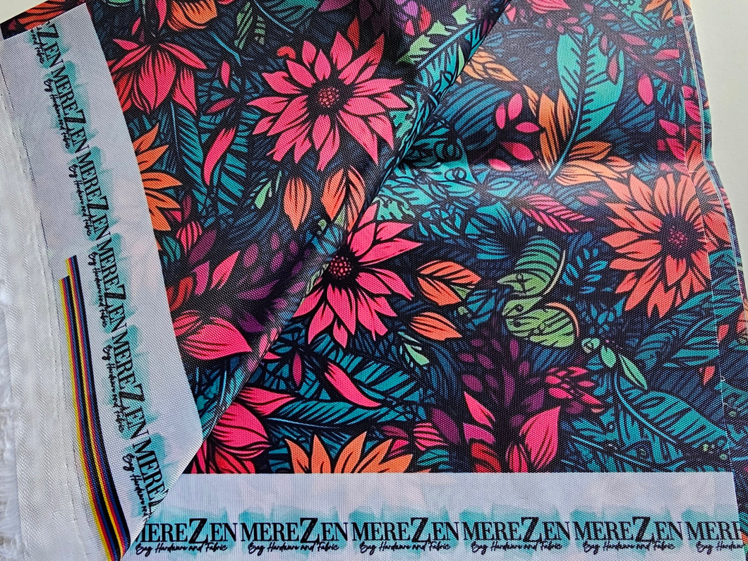 Jungle Bloom Water Resistant Canvas - 420 Denier