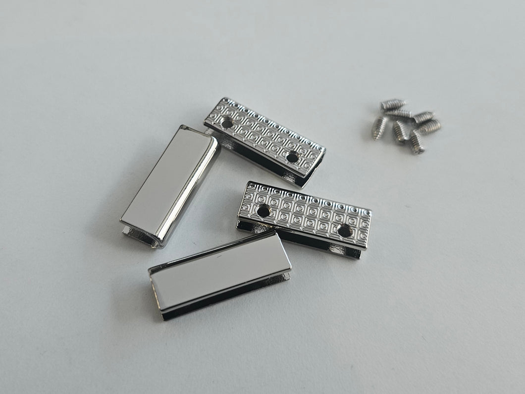 Strap Ends 1 Inch (25mm), 4mm Gap, Screw in - 4 / 20 pack