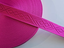 Load image into Gallery viewer, 1.5 Inch Diamonds and Knots Weave Webbing - Cotton/Polyester Blend
