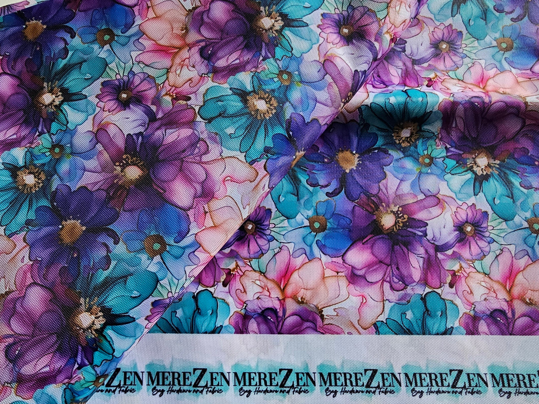 Purple Cosmos Water Resistant Canvas - 420 Denier