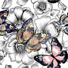 Load image into Gallery viewer, Preorder - Butterfly Black &amp; White MereLux Bonded Poly/Nylon

