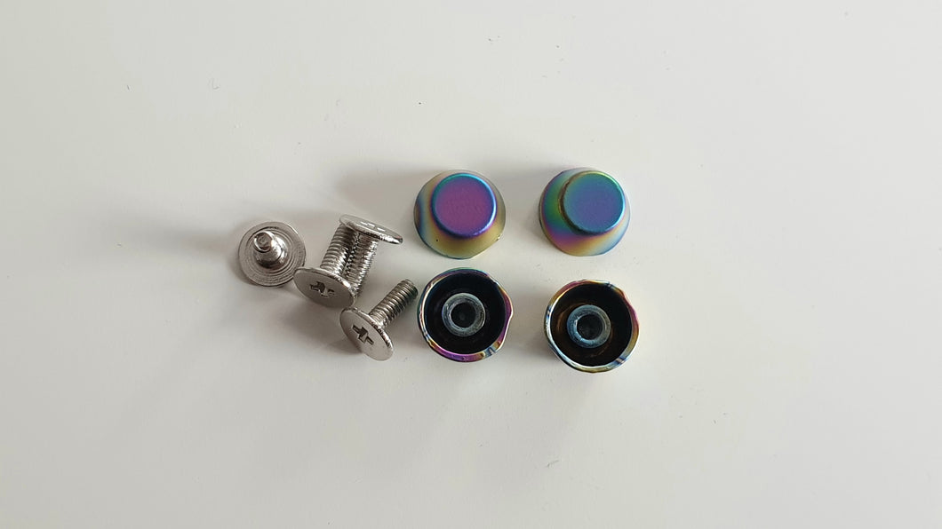 Flat Bucket Bag Feet - (9mm) Screw in - 4 pack