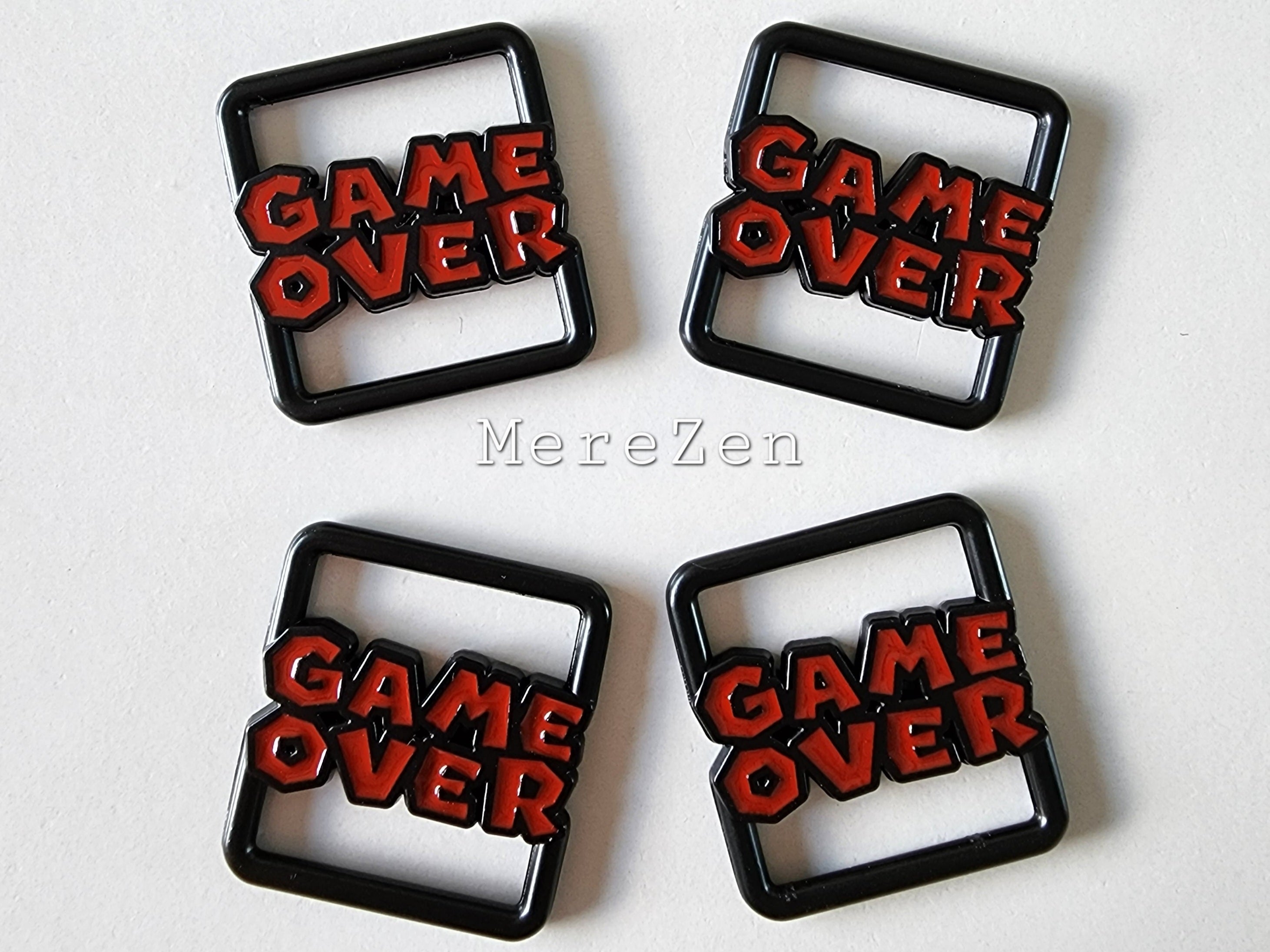 Game Over Rectangle Rings - 1 Inch 3mm thick - 4 pack – MereZen