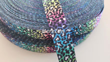 Load image into Gallery viewer, 1 Inch Webbing Rainbow Leopard - Polyester
